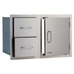 Bull BBQ 30 Inch Door w/2-Drawer/Combo, SS 