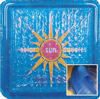 Solar Sunburst Square Rings, Blue | SSR-SB-02