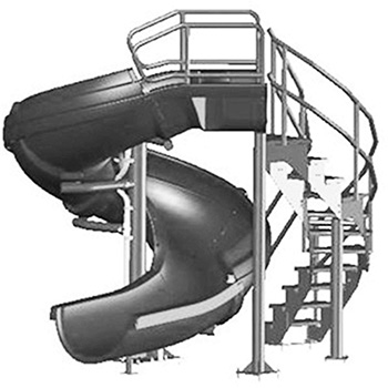 S.R. Smith Vortex Open Tube Pool Slide w/Staircase | 695-209-324