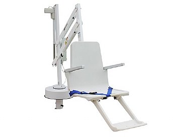 SR Smith Splash Aquatic ADA Compliant Pool Lift, Round Post, Radiant White 