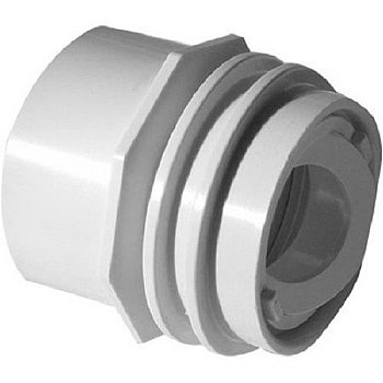 AquaStar 1 Inch Slip to 1.5 Inch SPG White PVC Flush Mount Jet Return Fitting 