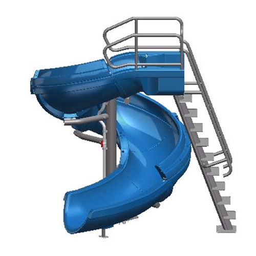 S.R. Smith 69520913 Vortex Blue Open Flume Pool Slide with Ladder TC Pool Equipment Co.