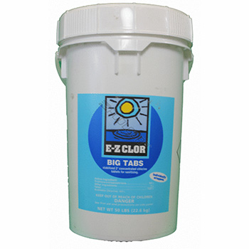 EZ-Clor 3 Inch Big Chlorine Tabs 50LB