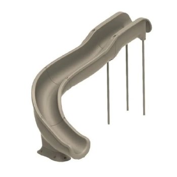 Global Pool Products, SW17 Landscape Pool Slide Sandstone Left Entry with LED Package | GPPSSW17-SAND-L-LED