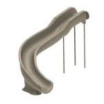 Global Pool Products, SW17 Landscape Pool Slide Sandstone Left Entry | GPPSSW17-SAND-L
