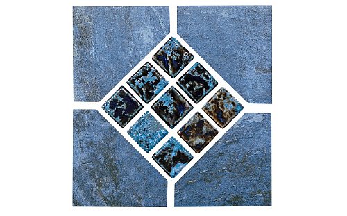 NPT Gneiss Deco Porcelain Tile Lapis Blue 6" x 6" | GNS-LAPIS DECO