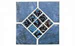 NPT Gneiss Deco Porcelain Tile Lapis Blue 6" x 6" | GNS-LAPIS DECO