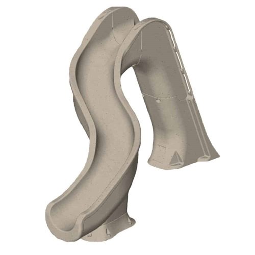 Global Pool Products, Rip Tide Pool Slide, Sandstone Granite, Left Curve 