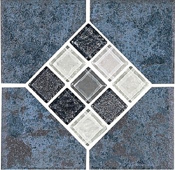 NPT Verona 6x6 Ceramic Pool Tile, Tondela Blue Deco | VR681 DECO SL