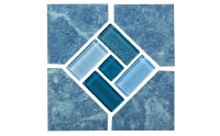 NPT Blue Seas Deco Porcelain Tile Light Blue 6" x "6