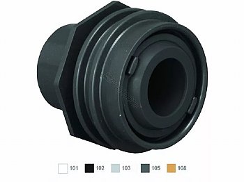 AquaStar 1 Inch Slip to 1.5 Inch SPG PVC Flush Mount Black Jet Return Fitting 