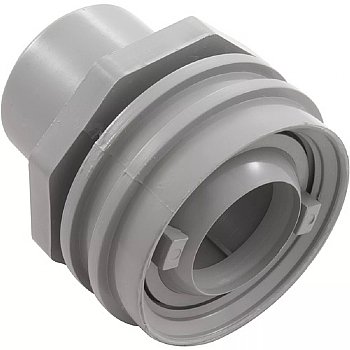 AquaStar 1 Inch Slip to 1.5 Inch SPG PVC Flush Mount Light Gray Jet Return Fitting 