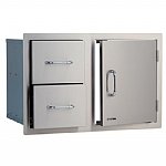 Bull BBQ 30 Inch Drawer Door Combo, SS 