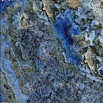 Caldera Collection Blue Azurite Tile; 6" x 6"  | CDR-AZURITE
