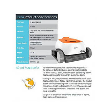 Dolphin Echo Robotic Pool Cleaner 