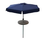 Global Pool Products, 30" White Floor Mount Pool Table w/Blue Umbrella | GPP-LF-TTUP-W-U