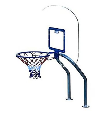 Global Pool Products, X2 Basketball Set, SS Polished Dual Poles w/Net & Ball | GPP-X2BB-SS