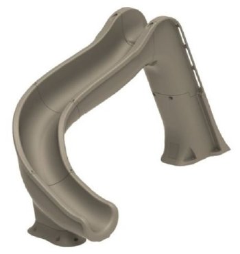 Global Pool Products, Sidewinder Pool Slide, Sandstone Granite, Left Entry | GPPSSW-SAND-L