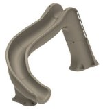 Global Pool Products, Sidewinder Pool Slide, Sandstone Granite, Left Entry | GPPSSW-SAND-L