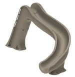 Global Pool Products, Sidewinder Pool Slide, Sandstone Granite, Right Entry | GPPSSW-SAND-R