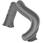 Global Pool Products, Sidewinder Pool Slide, Grey Granite, Right Entry | GPPSSW-GREY-R