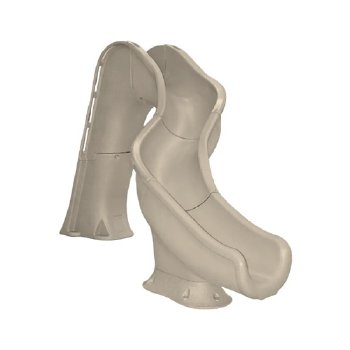 Global Pool Products, Rip Tide Pool Slide, Sandstone Granite, Right Curve | GPPSRT-SAND-R