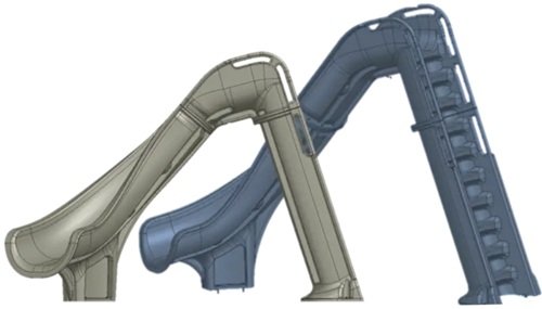 Global Pool Products Bad Axe Pool Slides