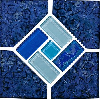 NPT Bermuda Blue Deco 6 Inch x 6 Inch | BERMUDA BLG DECO GL
