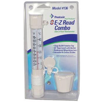 Pentair E-Z Read Combo Sink Or Float Thermometer | R141200