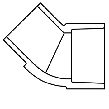 2 Inch Slip PVC Street 45 Degree Elbow