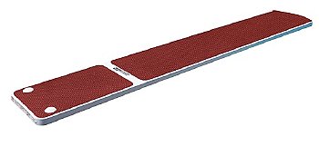 S.R. Smith TrueTread White Board, w/Red Tread, 8 Foot, 2-Hole | 66-209-578S2R
