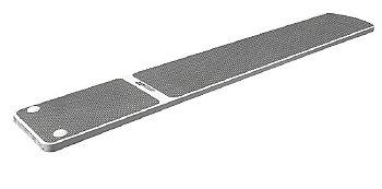 S.R. Smith TrueTread White Board, w/Gray Tread, 8 Foot, 2-Hole | 66-209-578S2G
