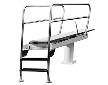 S.R. Smith 1 Meter Deluxe Dive Tower with Heel Mount Plus Alternate Jig for 14-16 Foot Frontier III Dive Board | CAT-1M-203HA