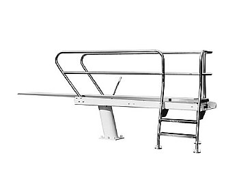 S.R. Smith 1 Meter Deluxe Dive Tower with Left Side Mount for 14-16 Foot Frontier III Dive Board | CAT-1M-203L