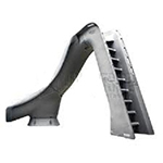 S.R. Smith Typhoon Pool Slide Left Curve, Granite Gray | 670-209-58224