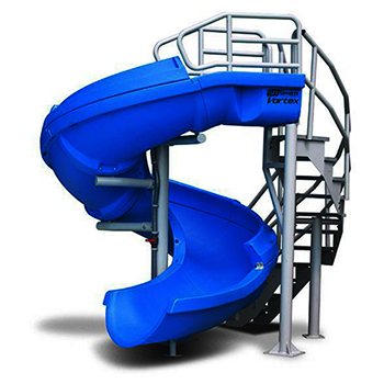 S.R. Smith Vortex Open Tube Pool Slide w/Staircase